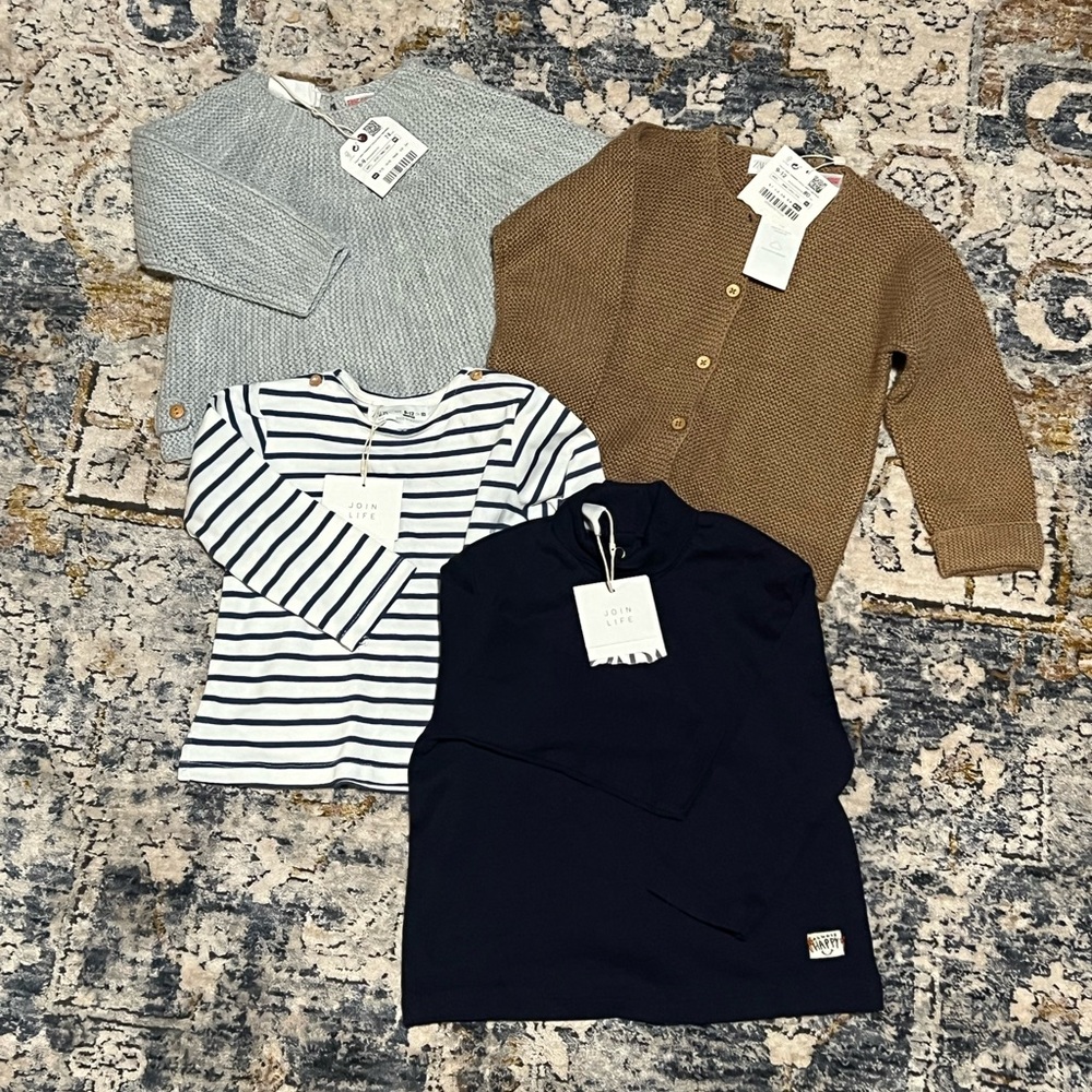 Lot of 4 - NWT Zara Baby Clothes 6-9m / 9-12m